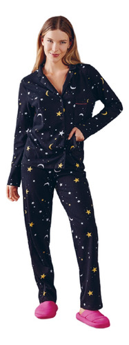 Pijama Mujer Invierno Camisero Infinity Promesse Pr10179i23