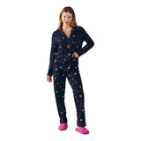 Pijama Mujer Invierno Camisero Infinity Promesse Pr10179i23