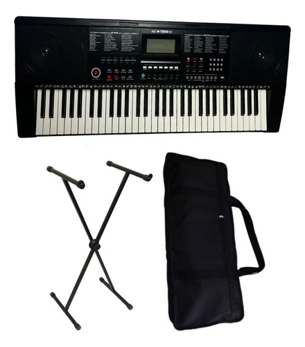 Teclado Profissional Musical 61 Teclas Usb C/ Suporte E Capa