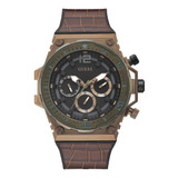 Reloj Hombre Guess Gw0326g2 Cuarzo 48mm Pulso Marron En