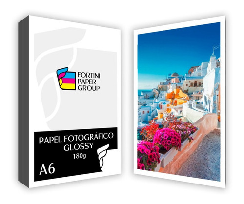 500 Folhas Papel Foto Glossy 180g A6 Brilho Prova Dagua