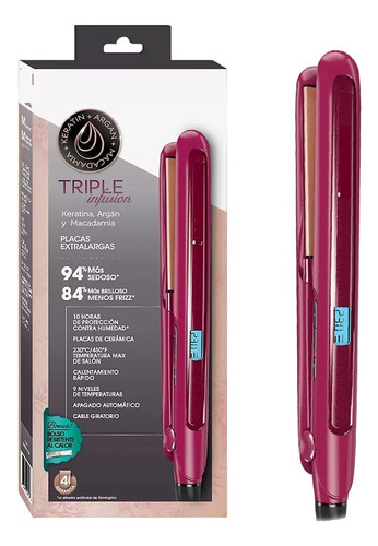 Plancha Cabello Placas Cerámicas Control Digital Antifrizz