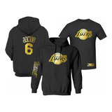 Kit De Sudadera + Playera Modelo Lakers Lebron James Gold