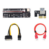 Cabo Riser 009s Plus Pci Express 1x / 16x Pcie 8 Capacitores