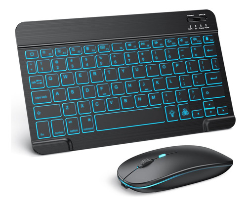 Tecurs Combo Teclado Y Mouse Bluetooth iPad: Teclado Y Mouse