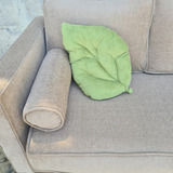 Almohadon Hoja Pana Verde 50x25x6 Vellon A Pedido