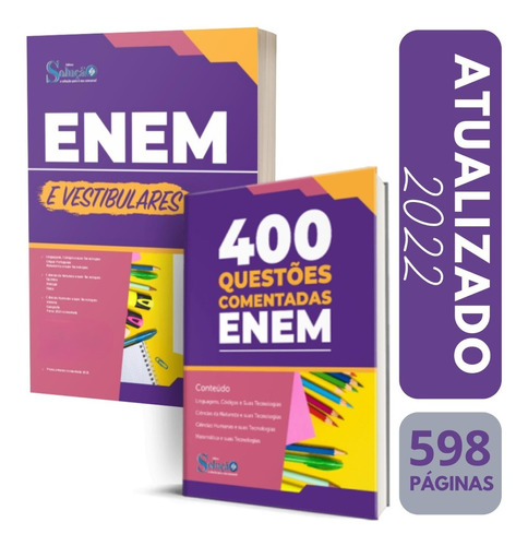 Kit Apostila Enem Médio Atualizada + 400 Questões Comentadas