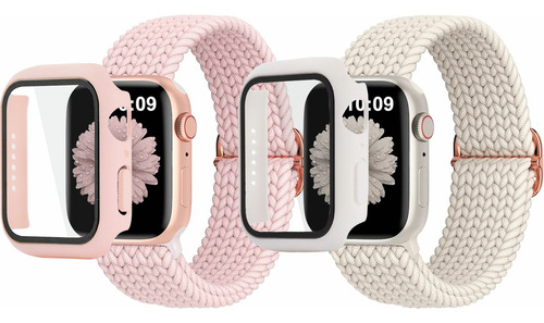 4pz Correa Nylon Para Apple Watch+case Serie 8/7/6/5/4/3/2/1