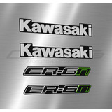 Calcos Kawasaki Er6n Letras Metalizadas O Blancas