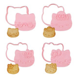 Hello Kitty Cortador De Galletas 2 Pulgadas 4 Piezas De Plas