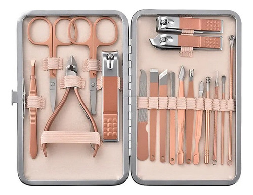 Set Manicure Pedicure Kit Cortauñas Profesional 18 Piezas