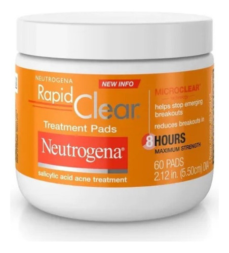 Neutrogena Rapid Clear Acne 60 Pads Faciales