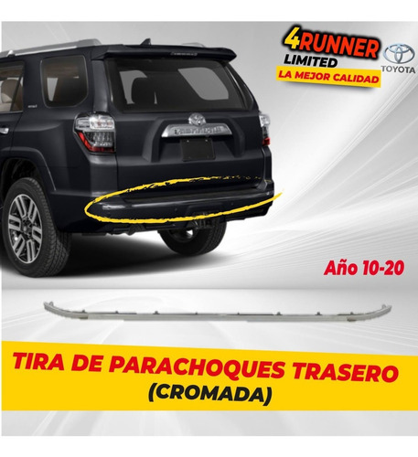 Platina Parachoque Trasero Toyota 4runner Limited 2014-2022 Foto 2