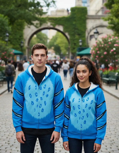 Chaqueta De Manga Larga Con Cremallera Y Capucha Estampada K