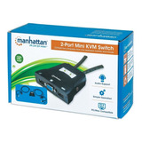 Mini Switch Kvm Usb 2 En 1 Manhattan 151245 Negro / V /v