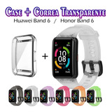 2 Cases Pantalla + 2 Correas Translucida Para Huawei Band 6