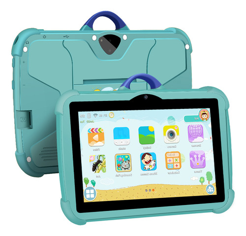 Tableta Bdf 7 Para Niños, 4 Gb+64 Gb, Android 13, Wifi, Blue