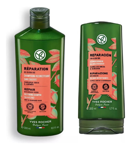 Kit Shampoo + Acondicionador Reparación Yves Rocher.