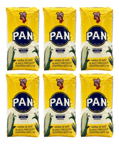 Harina Pan Blanca 1kg - 6 Unidades