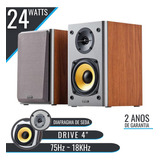 Caixa De Som Edifier Ativa Amplificada R1000 T4 24w Rms Cor Marrom 110v/220v