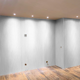 Painel Ripado De Madeira Mdf Kit 22 Barras Ripada P/entrega Cor Branco