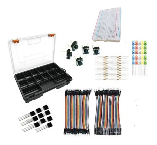 Kit Inicio Para Electronica 100 Piezas Estudiante Proto Leds