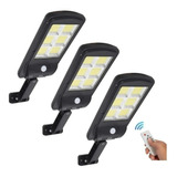 Pack 3 Focos Led Solar  Luminaria Panel Sensor 