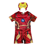 Fantasia Roupa  Infantil Homem De Ferro C/ Mascara Envio Já 