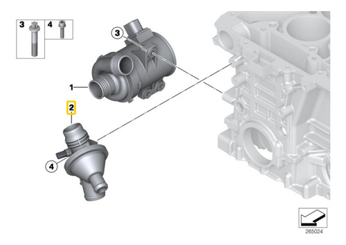 Termostato Para Bmw Serie 3 F30 Lci 320i N20 Foto 5