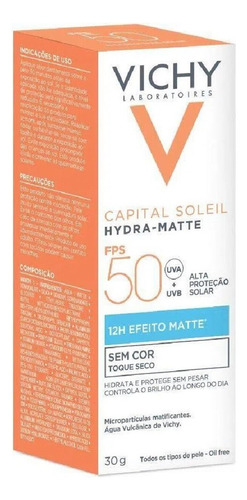 Protetor Solar Facial Vichy Capital Soleil Hydra-matte Fps50