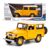 Toyota Land Cruiser Fj40 Amarillo 124 Modelo Fundido Po...