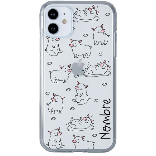 Funda Para iPhone Cerditos Personalizada Nombre