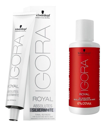 Kit Igora Royal Absolutes Silverwhite + Oxidante Schwarzkopf