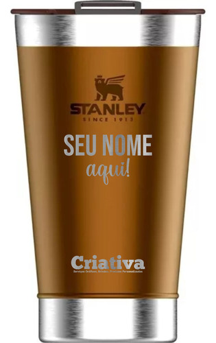 Copo C/tampa Stanley Personalizado Oferta Dia Dos Pais