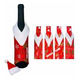 Pack 6 Fundas Botella De Vino Decoración Navidad