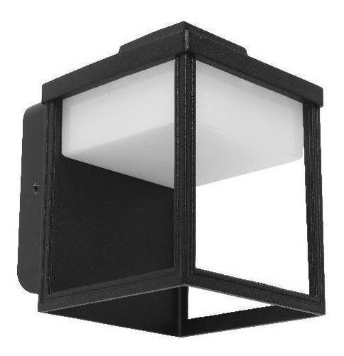 Aplique 2401s Lutec Led Luz Cálida Ip54 Negro 