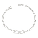 Pulsera De Plata Esterlina 925 Cadenas Eslabones