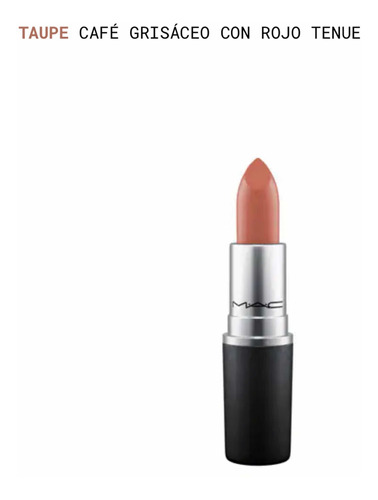 Matte Lipstick Color Taupe 3 Gramos Mac Cosmetics