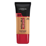 Base De Maquillaje Líquida L'oréal Paris Infallible K1828603 Tono Caramel Beige 108