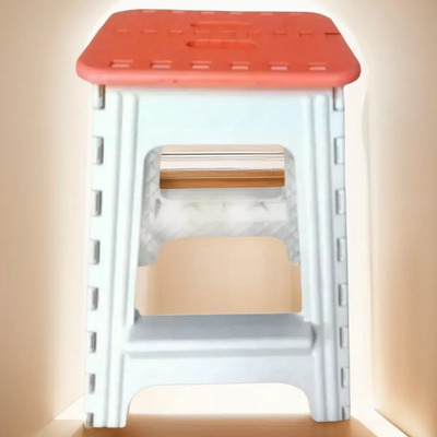 Banquito Banco Plegable Plástico Alto Reforzado Colores Me Color Naranja | MercadoLibre