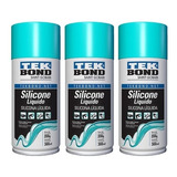 Kit 3 Silicone Liquido Spray Insoluvel Vidros Paineis Pneus
