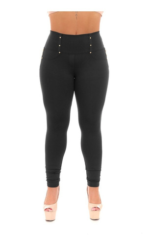 Calça Legging Feminina Poliamida Montaria Com Bolso Zipper 