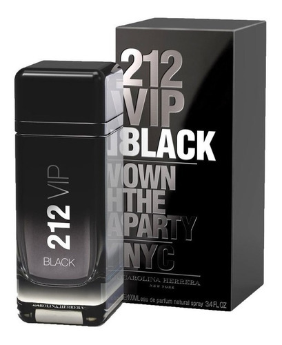 Carolina Herrera 212 Vip Black Edp 100ml Para Masculino