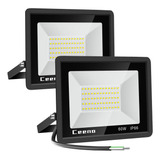 Ceena 2 Pack 60w Led Led Hard Light Outdoor, 6000lm Super Br