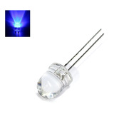 Led Azul 10mm Transparente 12000mcd - Pack10