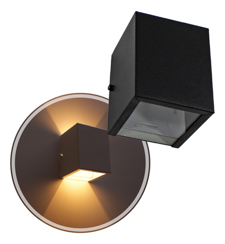 Luminária De Parede Starlumen St678 Cor Preto 110v/220v Por 1 Unidade