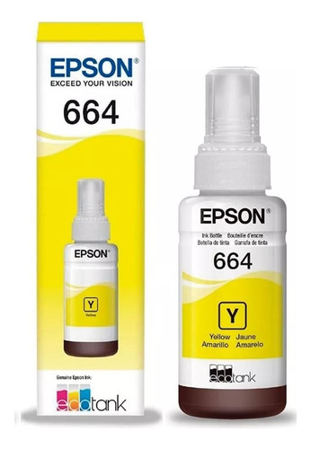 Botella De Tinta Epson #664 Amarillo Original T664420