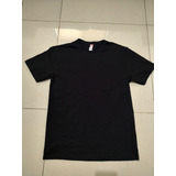 Camiseta Negra Lisa 100% Algodon