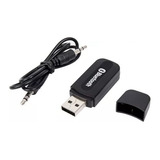  03adaptador Receptor Bluetooth Usb P2 Som Carro Pc Auxiliar