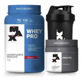 Combo Whey Pro 1kg, Creatina 150g, Coqueteleira Max Titanium